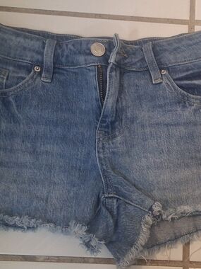 YMI Blue Denim Frayed Hem Women’s Shorts